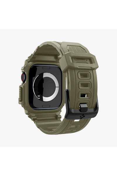 Spigen ساعة Apple مقاس 46 ملم - سلسلة 10 Rugged Armor Pro مع حافظة وحزام
