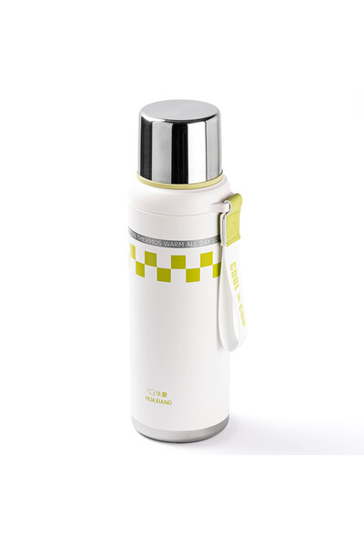 Tantitoni OKADI COLOR RIM BEYAZ PASLANMAZ ÇELİK TERMOS 900ML