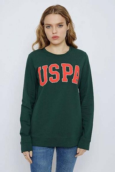 U.S. Polo Assn. Hanorac verde pentru femei