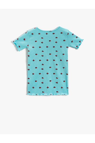 Koton Cherry Printed Short Sleeve T-Shirt