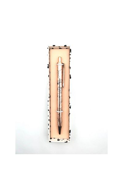 Pyrus Metal Rose Gold Dalmatian Patterned Body 1.0 Ballpoint Pen