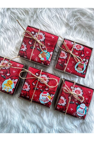 fethi mekik 5 kutu hediyelik Yılbaşı Noel çorabı Yılbaşı hediyesi kutulu çorap seti