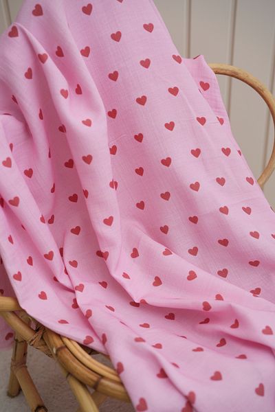 Tuğba Kuğu Printed Muslin Fabric |   Sweet Hearts