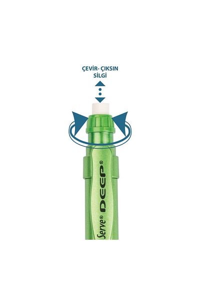 Serve Deep Versatil Tip Pen 0.7mm - Metallic Green