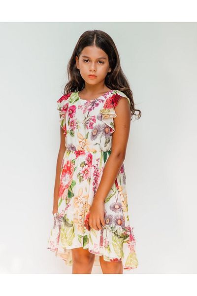 SheShe ROCHIE DE SIFFON CU FLORI