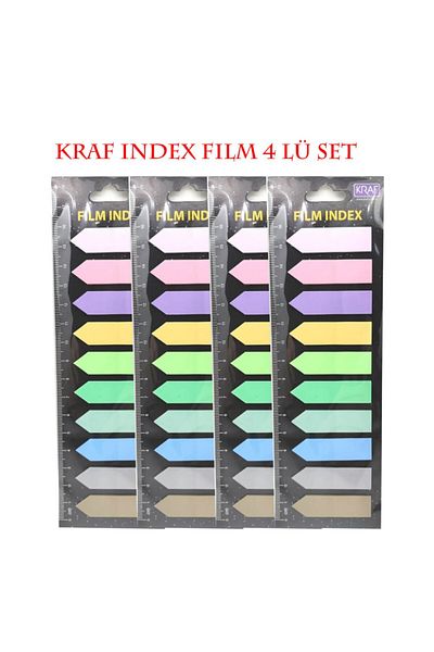 KRAF Index Film (PP) 12x44mm Arrow Shaped 10 Colors* 20yp Set of 4