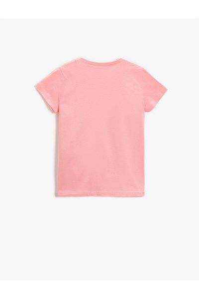 Koton Slogan Printed Short Sleeve T-Shirt Cotton
