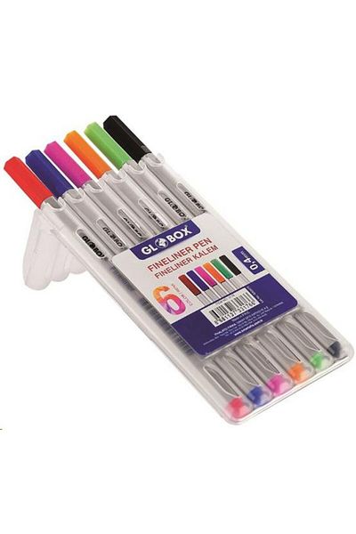 Globox 3176 Model 6-Piece Fineliner Pen Box