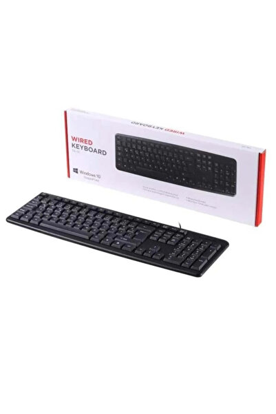 Genel Markalar Ultra Sessiz Çalışma Ofis Ortamına Uygun Standart Kablolu Q Klavye