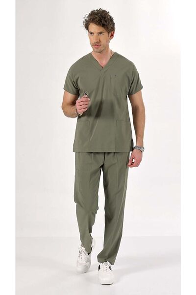 Uçak Medikal Costum chirurgical U-flex Lycra verde olive
