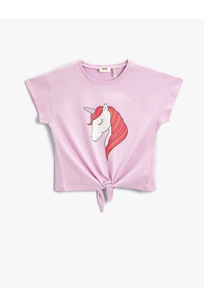 Koton Tricou cu mânecă scurtă cu imprimeu unicorn din bumbac