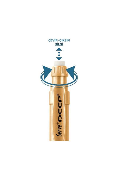 Serve Deep Versatil Tip Pen 0.7mm - Metallic Gold