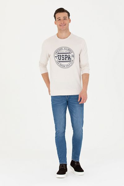 U.S. Polo Assn. Ανδρικό πέτρινο φούτερ 1667761