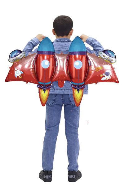 Öz Ambalaj Oversized Rocket Wing Foil Balloon Space Birthday