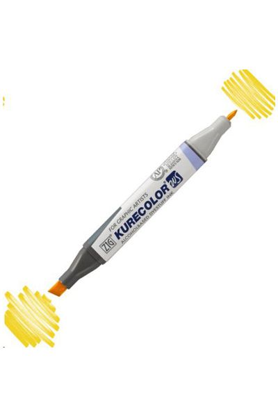 Zig Kurecolor Kc3000 Twin S Marker Pen 106 Yellow