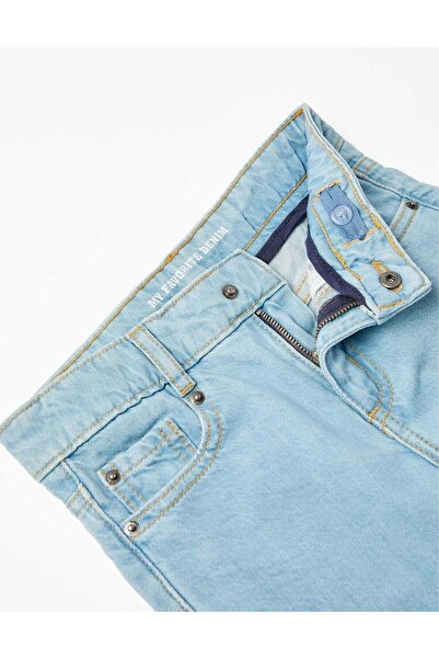 Ziddy COTTON JEANS FOR BOYS 'STRAIGHT FIT' LIGHT BLUE