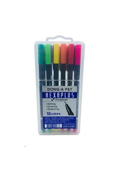 Dong-A Dong A Donga Hexaplus Boxed 12 Fineliner Pens