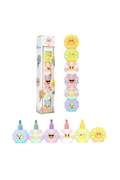 ABC Mini Presentation Flowers Highlighter 5 Pack Md-154