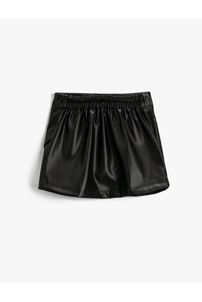 Koton Fustă mini cu croială asimetrică Imitatie Piele