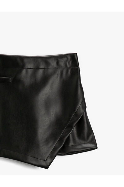 Koton Fustă mini cu croială asimetrică Imitatie Piele