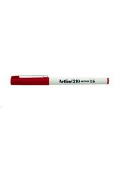 artline 210N Black Red Felt Tip Writing Pen