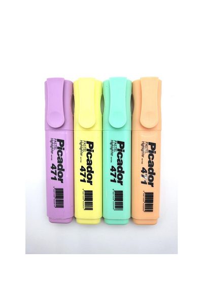 Picador Set of 4 Pastel Colored Highlighter Pens