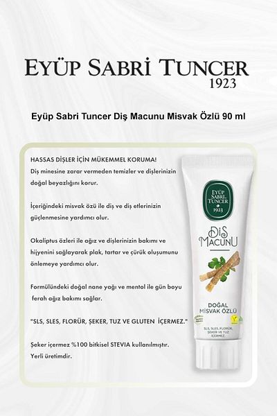 Eyüp Sabri Tuncer 90 ml Miswak Extract Toothpaste - Buy 5 Get 4, Rosie Cotton