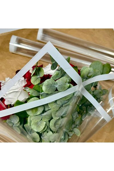 weloveis 10 Sheets-White Framed Clear Floral Bouquet Paper&Packing Material&Gift Package Luxury Material