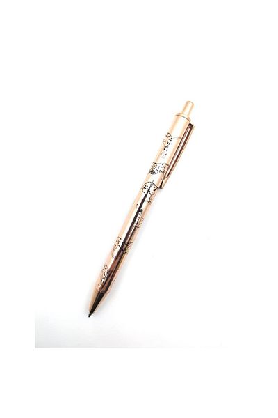 Pyrus Metal Rose Gold Dalmatian Patterned Body 1.0 Ballpoint Pen