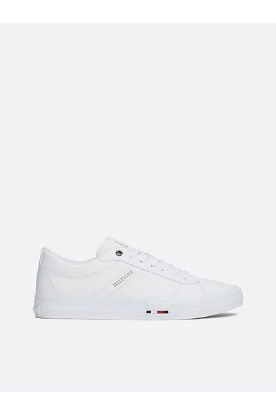 Tommy Hilfiger Men's White Sneakers - Th Hi Vulc Street Rwb Lth Low