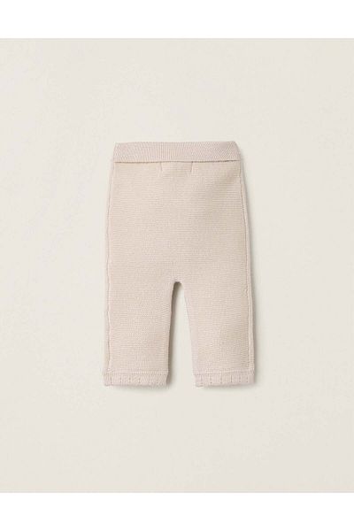 Ziddy KNIT TROUSERS WITH BOW FOR NEWBORN GIRLS BEIGE