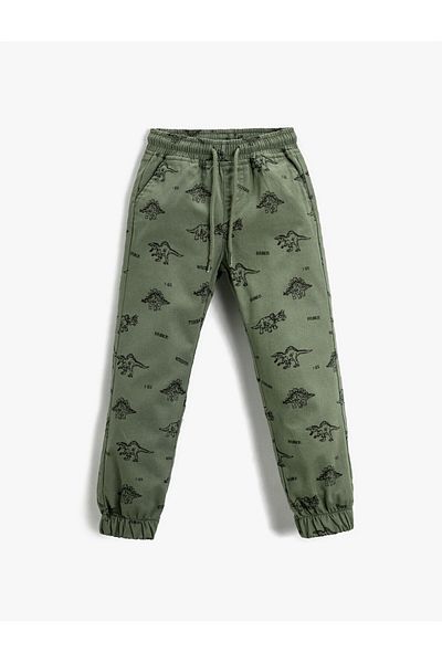 Koton Pantaloni Jogger din Bumbac Imprimati Dinozaur