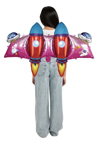 Öz Ambalaj Oversized Rocket Wing Foil Balloon Space Birthday