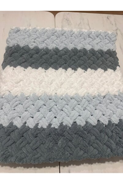 MERUT STYLE HAYATINI RENKLENDİR El Örgüsü Alize Puffy Tv Battaniyesi Çok Renkli Hasır Desen