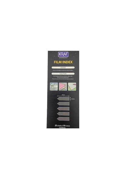 KRAF Index Film (PP) 12x44mm Arrow Shaped 10 Colors* 20yp
