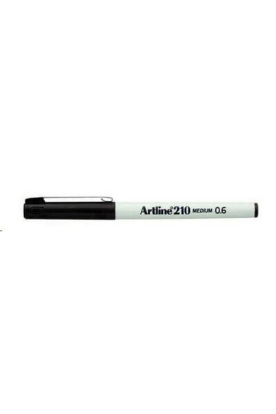 artline قلم كتابة أسود مقاس 0.6 مم - 210n برأس لباد