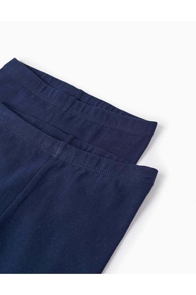 Ziddy PACK OF 2 PAIRS OF LEGGINGS FOR BABY GIRLS DARK BLUE