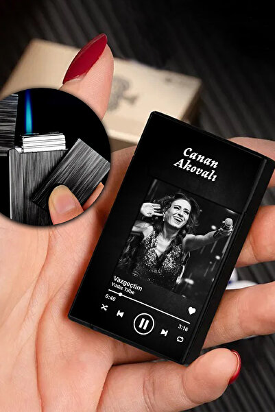 İŞTE BU Kişiye Özel İsimli Gazlı Rüzgar Geçirmez Çakmak Yıldız Tilbe Şarkı Baskılı