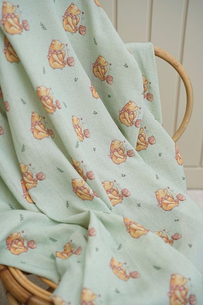 Tuğba Kuğu Printed Muslin Fabric |   Honey Bear