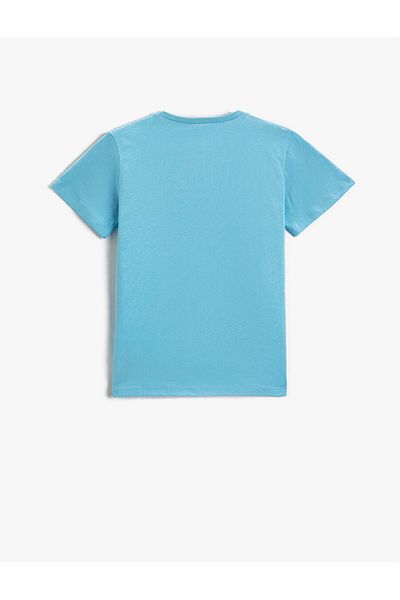 Koton Slogan Printed Short Sleeve T-Shirt Cotton