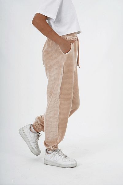 HayKids Girl's Velvet Fabric Elastic Leg Jogger Pants