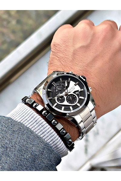 Ferrucci Silver Color Functions Active Men's Wrist Watch+Bracelet