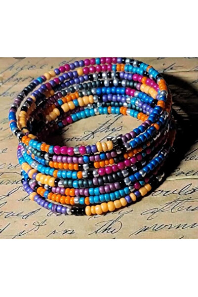 DMA AKSESUAR Sand Beads Multicolor Wrapped Anklet/Bracelet/Necklace