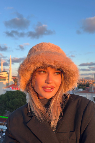 Mollycrush Πολυτελές γυναικείο καπέλο από ψεύτικη γούνα σε στυλ Ρωσικού Σλάβο...
