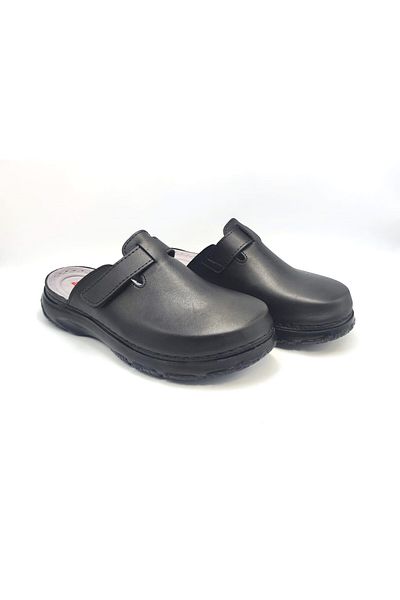DR KLOMPA Ανδρικές Παντόφλες MS1043 Μαύρες Fanetta Orthopedic Sabo Slippers