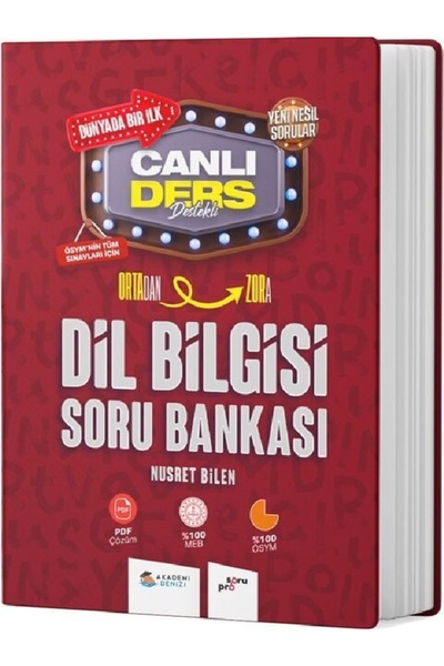 Akademi Denizi KPSS Dil Bilgisi Ortadan Zora Canlı Ders Soru Bankası
