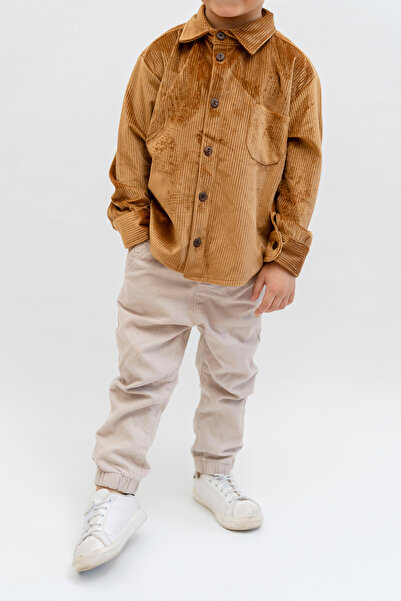 SAİS Fashion Çocuk Kadife Fitilli Gömlek (2- 4 YAŞ)