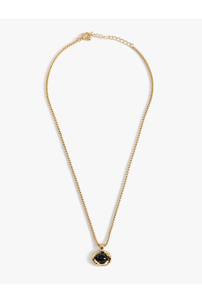 Koton Vintage Chain Stone Necklace