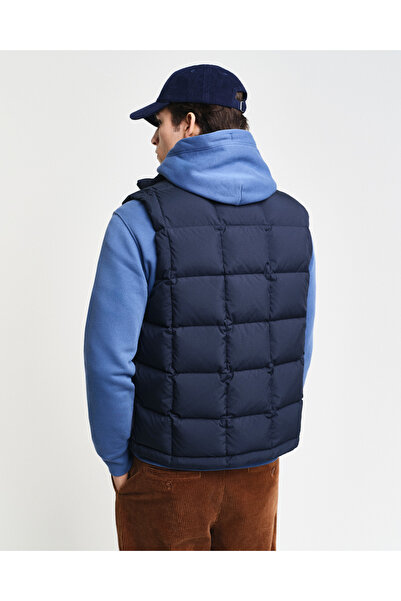 Gant Erkek Lacivert Regular Fit Dik Yaka Kapitone Yelek