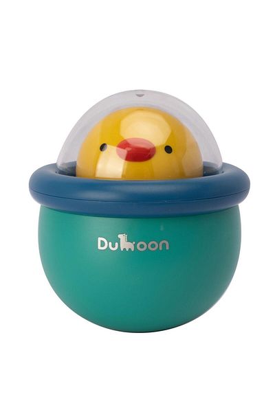 Fab N Funky Chicken Tumbler Educational Toy for Fine Motor Skills, Imaginative Play, Ages 6M+, Yellow/Blue, 9cm